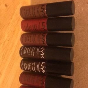 NYX mini soft matte and metallic liquid lipsticks